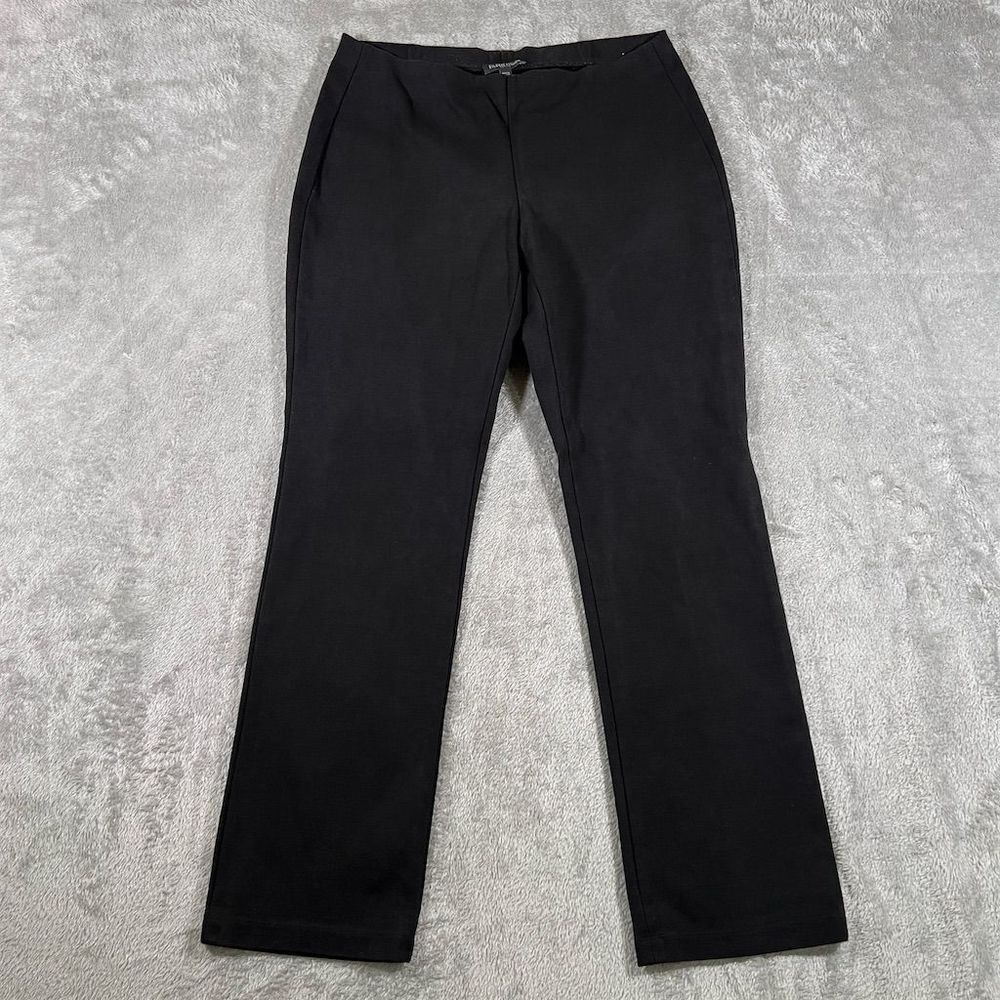 Eileen Fisher Petite Women's Black Dress Pants Size 8P Straight Leg‎ Casual